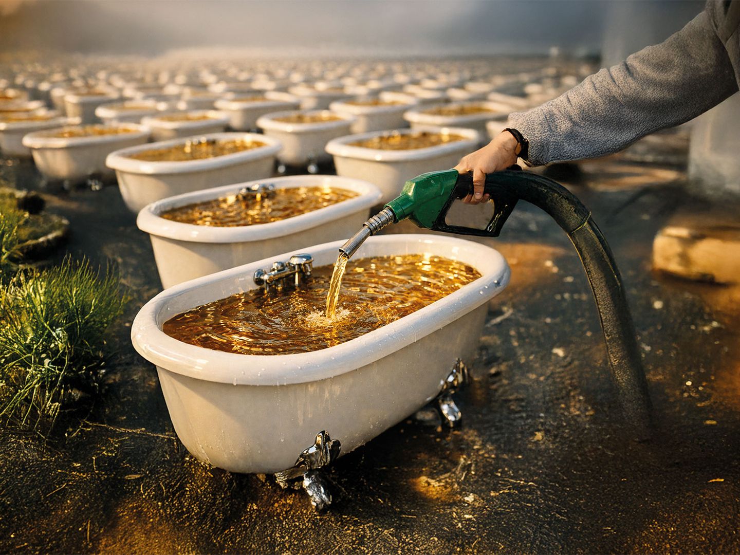 12 million bathtubs filled with fuel