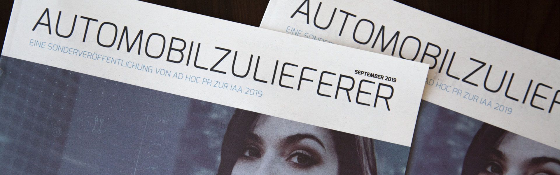 Close-up of the cover of the magazine "Automotive Suppliers"