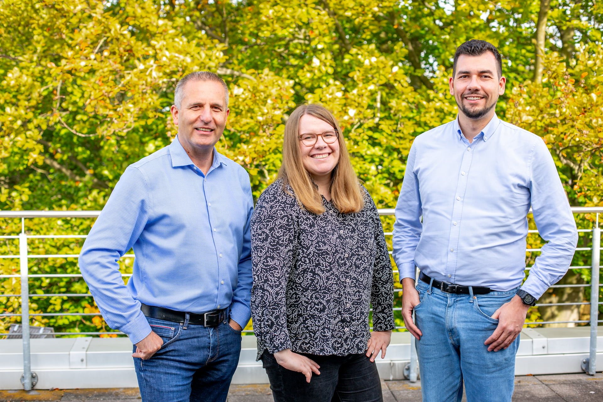 Frank Rettig, Merle Schröder und Caio Carvalho (v.l.)